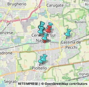 Mappa Via Diaz, 20063 Cernusco sul Naviglio MI, Italia (1.12455)