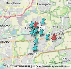 Mappa Via Diaz, 20063 Cernusco sul Naviglio MI, Italia (0.91563)