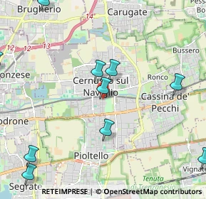Mappa Via Diaz, 20063 Cernusco sul Naviglio MI, Italia (3.09769)