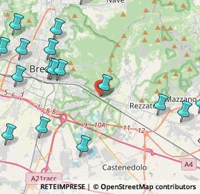 Mappa Via Evangelista Torricelli, 25135 Brescia BS, Italia (6.211)