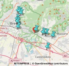 Mappa Via Evangelista Torricelli, 25135 Brescia BS, Italia (3.79769)