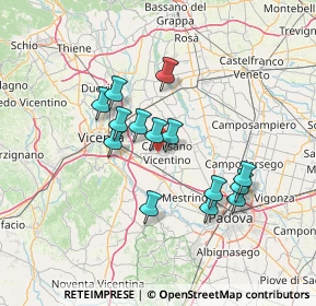 Mappa Via Ferdinando Magellano, 36043 Camisano Vicentino VI, Italia (11.88071)