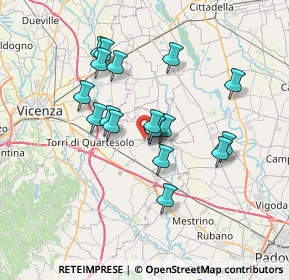 Mappa Via Ferdinando Magellano, 36043 Camisano Vicentino VI, Italia (5.88333)