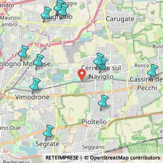 Mappa Via Roggia Sansona, 20063 Cernusco sul Naviglio MI, Italia (2.83917)