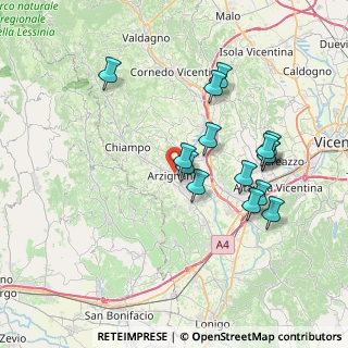 Mappa 36071 Arzignano VI, Italia (7.01467)