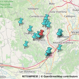 Mappa 36071 Arzignano VI, Italia (6.0235)