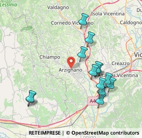 Mappa 36071 Arzignano VI, Italia (7.97692)