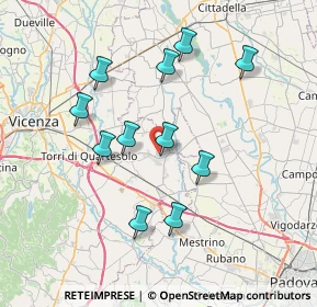 Mappa Via Brigata Monte Berico, 36043 Camisano Vicentino VI, Italia (6.87636)