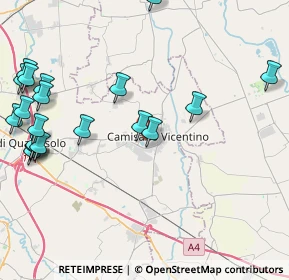 Mappa Via Brigata Monte Berico, 36043 Camisano Vicentino VI, Italia (5.3645)