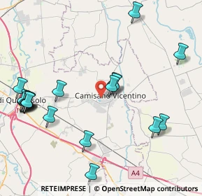Mappa Via Brigata Monte Berico, 36043 Camisano Vicentino VI, Italia (4.9825)