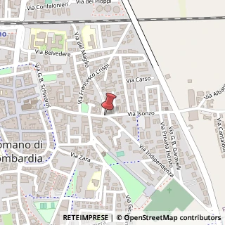 Mappa Via Indipendenza, 2, 24058 Romano di Lombardia, Bergamo (Lombardia)
