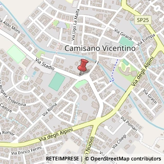 Mappa Via Stadio, 2, 36043 Camisano Vicentino, Vicenza (Veneto)