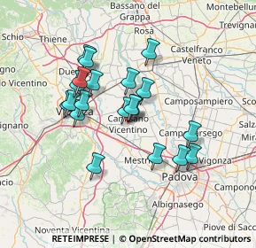 Mappa Via Cristoforo Colombo, 36043 Camisano Vicentino VI, Italia (11.8675)