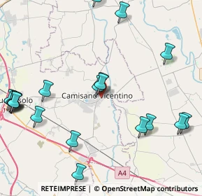 Mappa Via Grassi, 36043 Camisano Vicentino VI, Italia (5.2795)