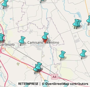 Mappa Via Grassi, 36043 Camisano Vicentino VI, Italia (6.828)