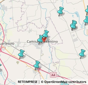 Mappa Via Grassi, 36043 Camisano Vicentino VI, Italia (6.594)