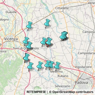Mappa Via Grassi, 36043 Camisano Vicentino VI, Italia (6.86579)