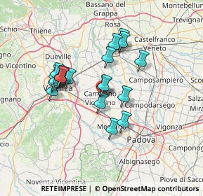 Mappa Via Grassi, 36043 Camisano Vicentino VI, Italia (11.614)