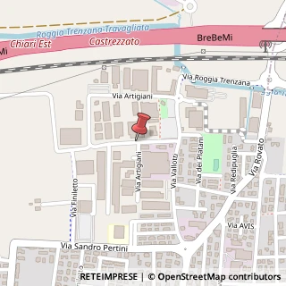 Mappa Via degli artigiani 4, 25030 Castrezzato, Brescia (Lombardia)
