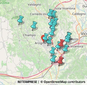 Mappa Via Monte Grappa, 36071 Arzignano VI, Italia (6.6835)
