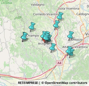 Mappa Via Camillo Cavour, 36071 Arzignano VI, Italia (5.065)