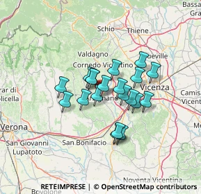 Mappa Via Camillo Cavour, 36071 Arzignano VI, Italia (9.463)