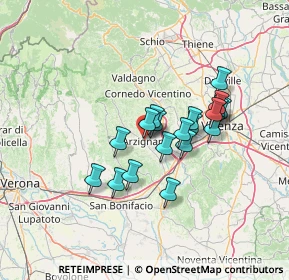 Mappa Via Camillo Cavour, 36071 Arzignano VI, Italia (10.53526)
