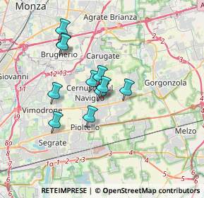 Mappa Cernusco Sul Naviglio, 20063 Cernusco sul Naviglio MI, Italia (2.70727)