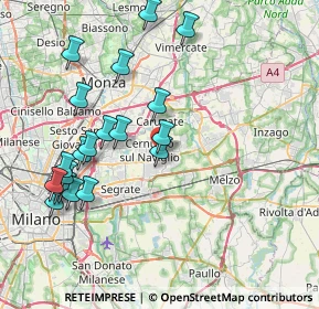 Mappa Cernusco Sul Naviglio, 20063 Cernusco sul Naviglio MI, Italia (8.4295)