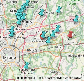 Mappa Cernusco Sul Naviglio, 20063 Cernusco sul Naviglio MI, Italia (9.7735)