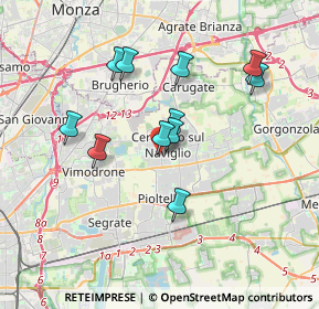 Mappa Via San Rocco, 20063 Cernusco sul Naviglio MI, Italia (3.15545)