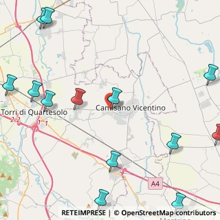Mappa Via Bonifacio, 36043 Camisano Vicentino VI, Italia (6.41692)