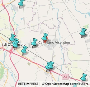 Mappa Via Bonifacio, 36043 Camisano Vicentino VI, Italia (5.60067)