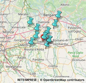 Mappa Vicolo Mandelli, 24047 Treviglio BG, Italia (7.43333)