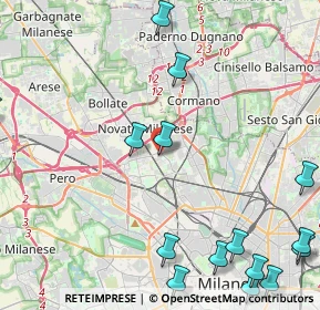 Mappa Via Carlo Amoretti, 20026 Milano MI, Italia (6.38375)