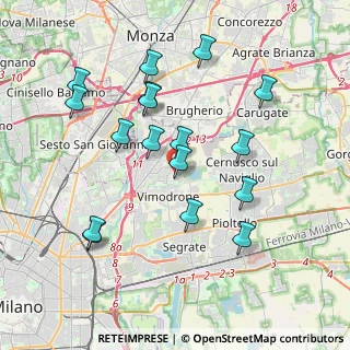Mappa Via Giuseppe Giusti, 20090 Vimodrone MI, Italia (3.81706)