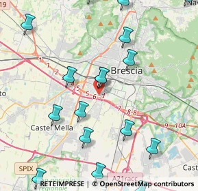 Mappa Via Demetrio Ondei, 25125 Brescia BS, Italia (5.7155)