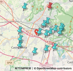 Mappa Via Demetrio Ondei, 25125 Brescia BS, Italia (3.89882)