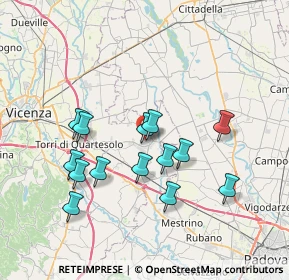 Mappa 36043 Camisano Vicentino VI, Italia (6.76429)