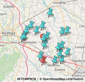 Mappa 36043 Camisano Vicentino VI, Italia (6.6985)