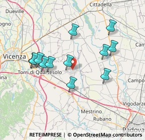 Mappa 36043 Camisano Vicentino VI, Italia (6.93583)