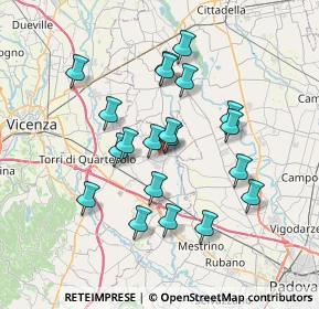 Mappa 36043 Camisano Vicentino VI, Italia (6.3605)