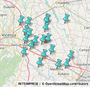 Mappa 36043 Camisano Vicentino VI, Italia (6.8295)
