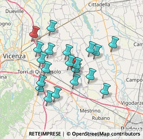 Mappa 36043 Camisano Vicentino VI, Italia (6.2465)