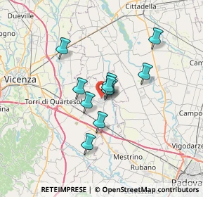 Mappa 36043 Camisano Vicentino VI, Italia (4.58636)