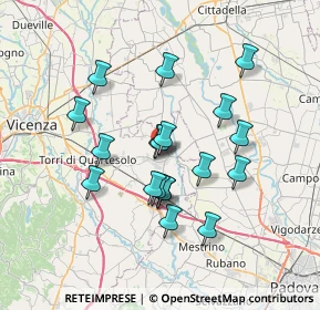 Mappa 36043 Camisano Vicentino VI, Italia (6.09526)