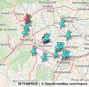 Mappa 36043 Camisano Vicentino VI, Italia (12.24375)