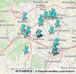 Mappa 36043 Camisano Vicentino VI, Italia (12.9905)