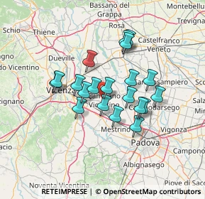 Mappa 36043 Camisano Vicentino VI, Italia (10.675)