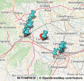 Mappa 36043 Camisano Vicentino VI, Italia (12.6845)